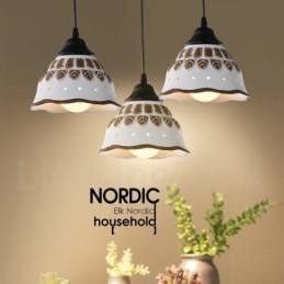 1 Ljus Modern Samtida Taklampa Med Keramisk Skärm