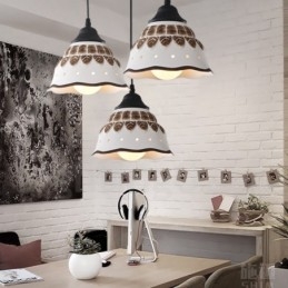 1 Ljus Modern Samtida Taklampa Med Keramisk Skärm