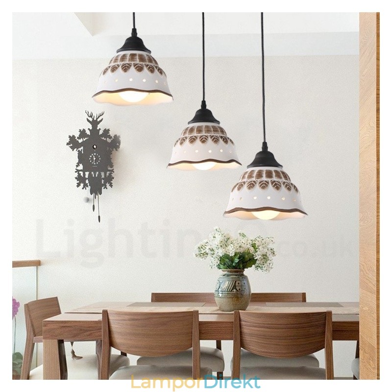 1 Ljus Modern Samtida Taklampa Med Keramisk Skärm