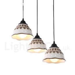 1 Ljus Modern Samtida Taklampa Med Keramisk Skärm