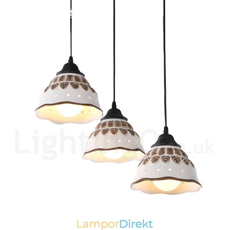 1 Ljus Modern Samtida Taklampa Med Keramisk Skärm