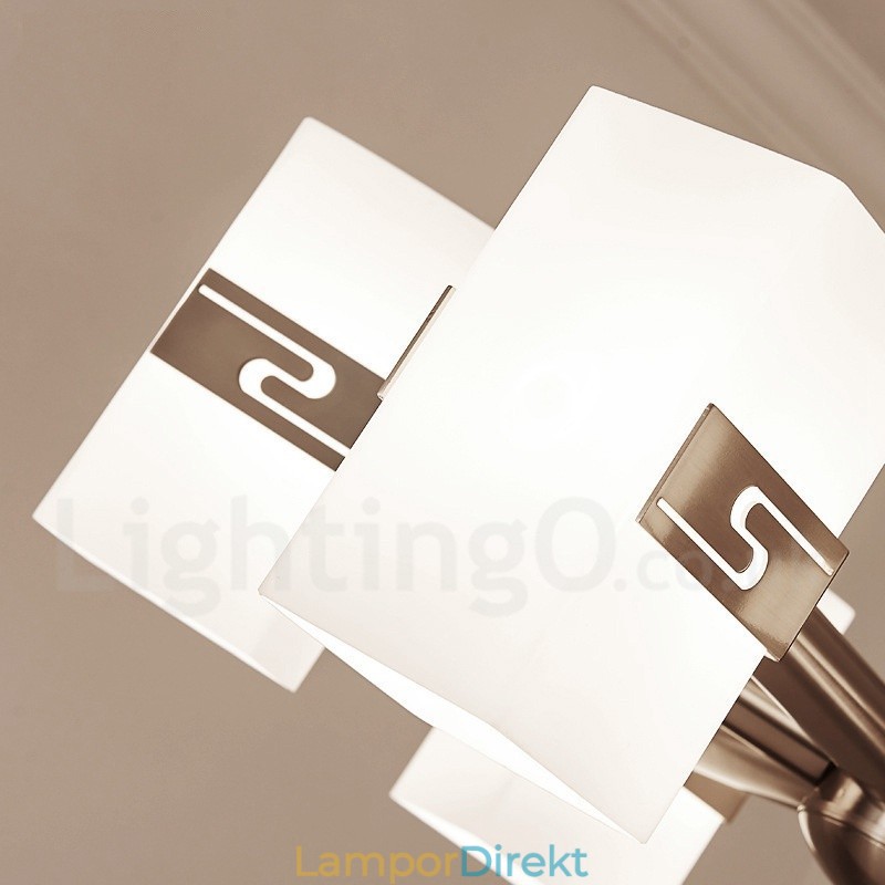 6 Ljus Modern Modern Ljuskrona Med Glasskärm