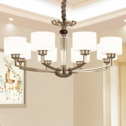6 Ljus Modern Modern Ljuskrona Med Glasskärm