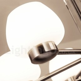 6 Ljus Modern Modern Ljuskrona Med Glasskärm