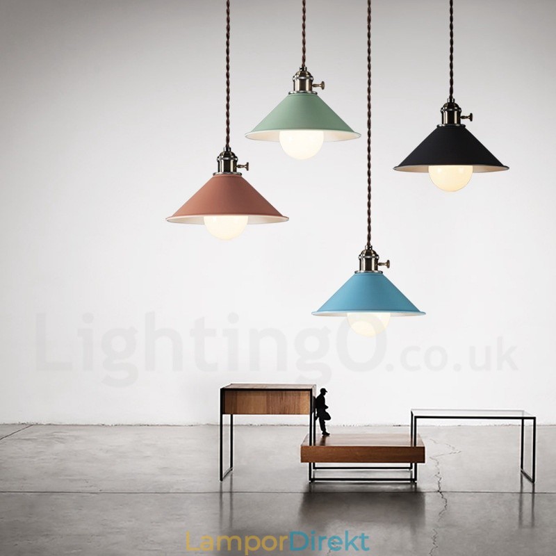 Ljus Modern Contemporary Steel Pendellampa Med Stålskärm