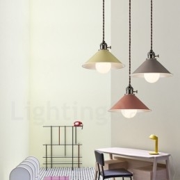 Ljus Modern Contemporary Steel Pendellampa Med Stålskärm