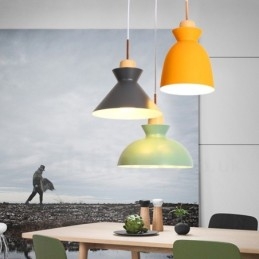1 Ljus Modern Pendellampa I Stål Med Skärm I Aluminiumlegering