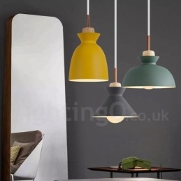 1 Ljus Modern Pendellampa I Stål Med Skärm I Aluminiumlegering