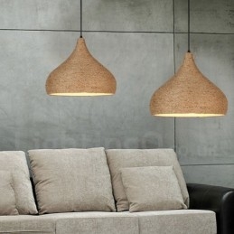 1 Ljus Retro Rustik Hamp Rope Pendel Light Med Hamp Rope Shade