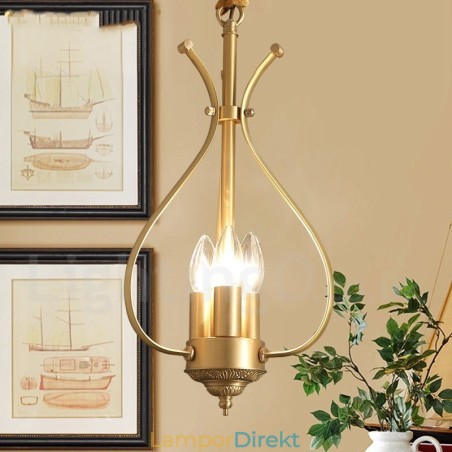 Ljus Retro Rustik Lyx Mässing Pendel Ljuskrona Ljus Retro Rustik Lyx Mässing Pendel Ljuskrona