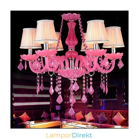 Kaffelampa Project Light Candle Crystal Hänglampa Rosa A Kaffelampa Project Light Candle Crystal Hänglampa Rosa A