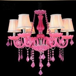 Kaffelampa Project Light Candle Crystal Hänglampa Rosa A