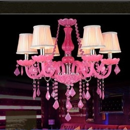 Kaffelampa Project Light Candle Crystal Hänglampa Rosa A