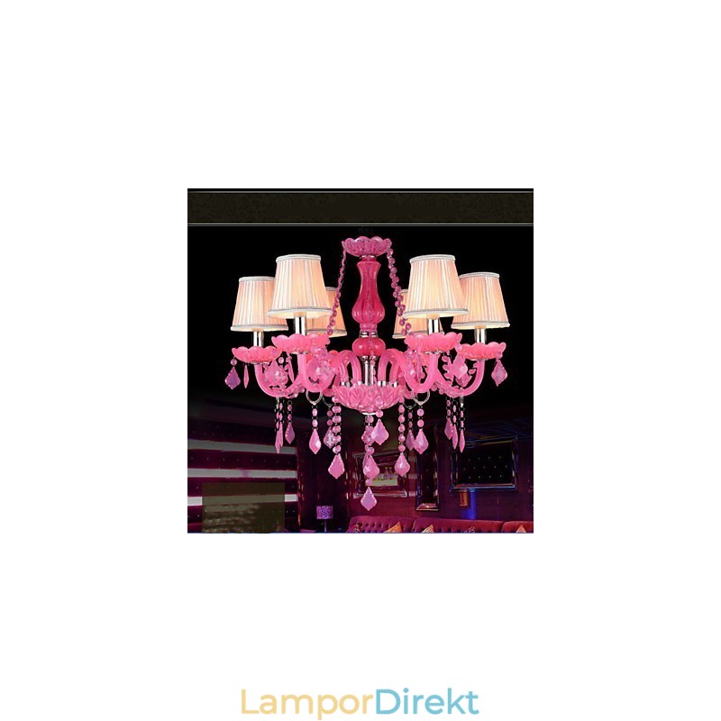 Kaffelampa Project Light Candle Crystal Hänglampa Rosa A