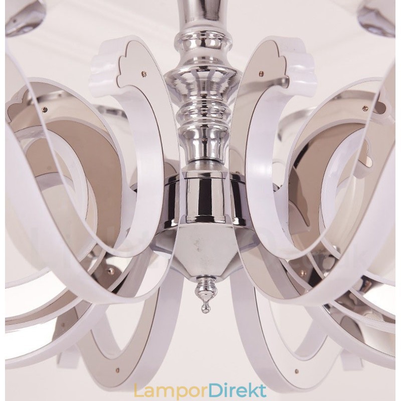 8 Ljus Modern Contemporary Luxury Pendel Lampa Ljuskrona Med Glasskärm