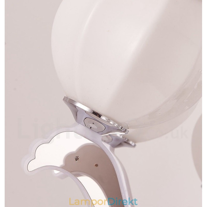 8 Ljus Modern Contemporary Luxury Pendel Lampa Ljuskrona Med Glasskärm