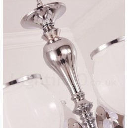 8 Ljus Modern Contemporary Luxury Pendel Lampa Ljuskrona Med Glasskärm