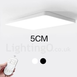 Dimbar Modern Och Modern Nordisk Stil Infälld Taklampa Med Akrylskärm Med Fjärrkontroll