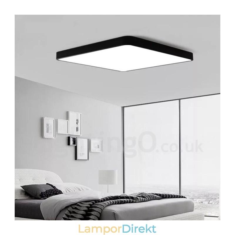 Dimbar Modern Och Modern Nordisk Stil Infälld Taklampa Med Akrylskärm Med Fjärrkontroll