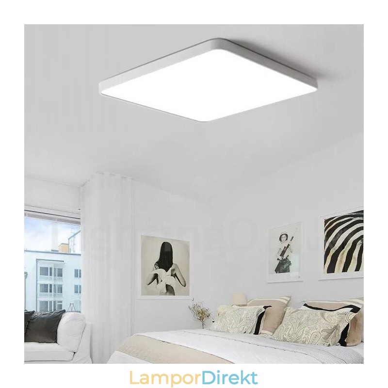 Dimbar Modern Och Modern Nordisk Stil Infälld Taklampa Med Akrylskärm Med Fjärrkontroll