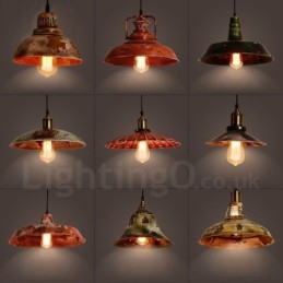 1 Light Rustic Lodge Retro Vintage Pendel Light Loft