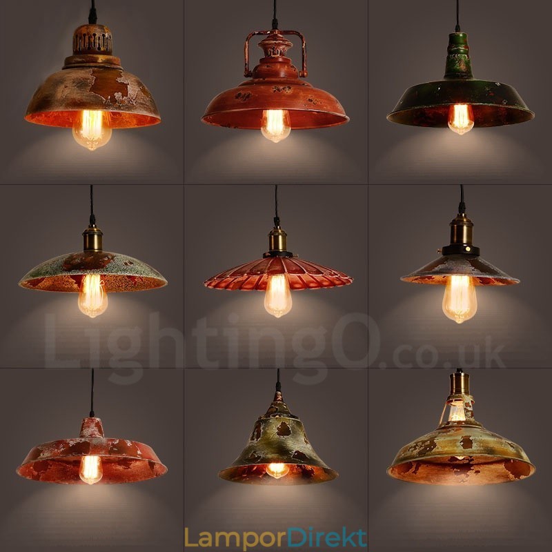 1 Light Rustic Lodge Retro Vintage Pendel Light Loft