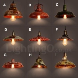 1 Light Rustic Lodge Retro Vintage Pendel Light Loft