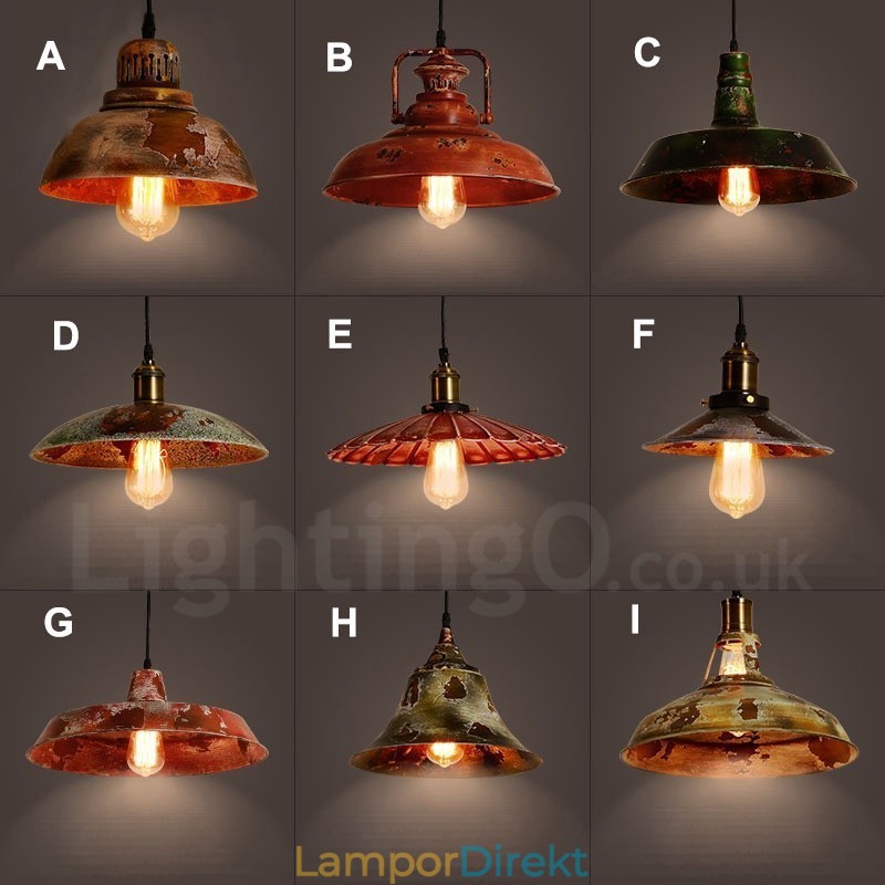 1 Light Rustic Lodge Retro Vintage Pendel Light Loft