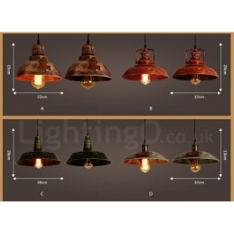 1 Light Rustic Lodge Retro Vintage Pendel Light Loft