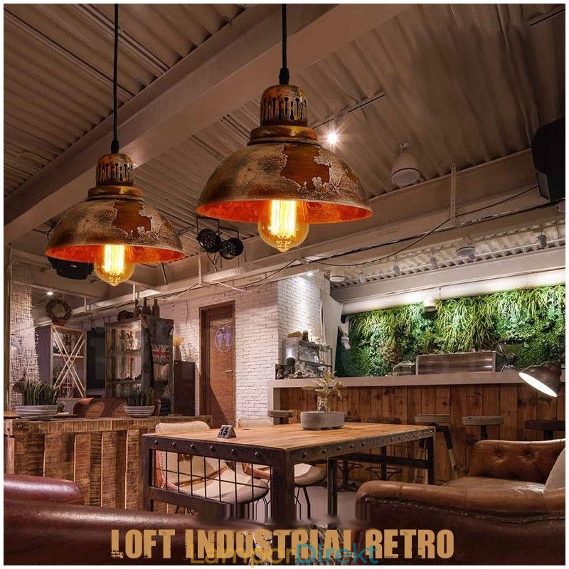 1 Light Rustic Lodge Retro Vintage Pendel Light Loft