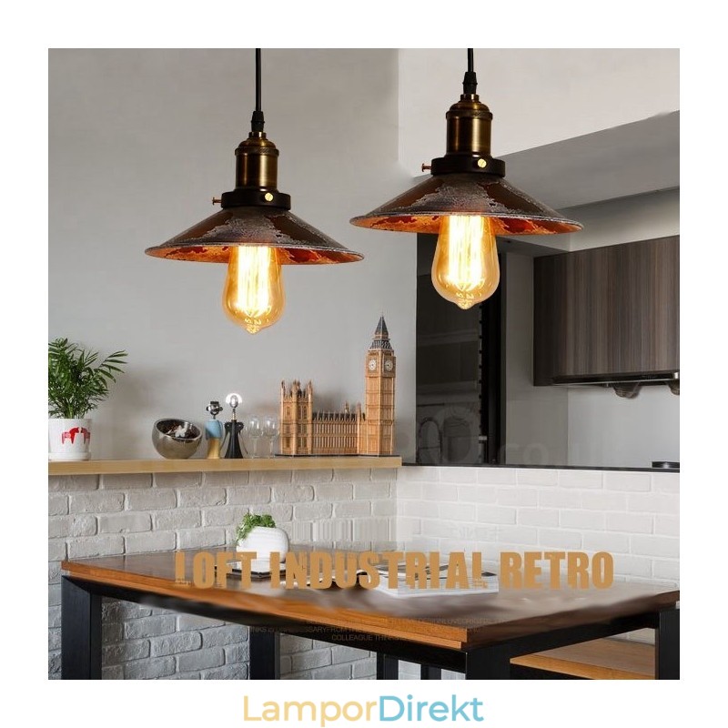 1 Light Rustic Lodge Retro Vintage Pendel Light Loft