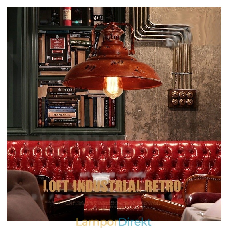 1 Light Rustic Lodge Retro Vintage Pendel Light Loft