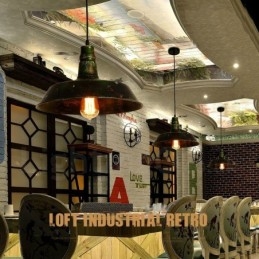 1 Light Rustic Lodge Retro Vintage Pendel Light Loft