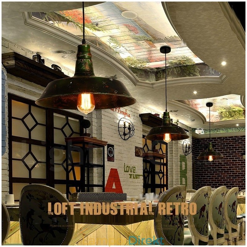 1 Light Rustic Lodge Retro Vintage Pendel Light Loft
