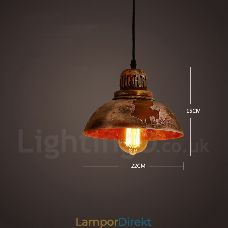 1 Light Rustic Lodge Retro Vintage Pendel Light Loft