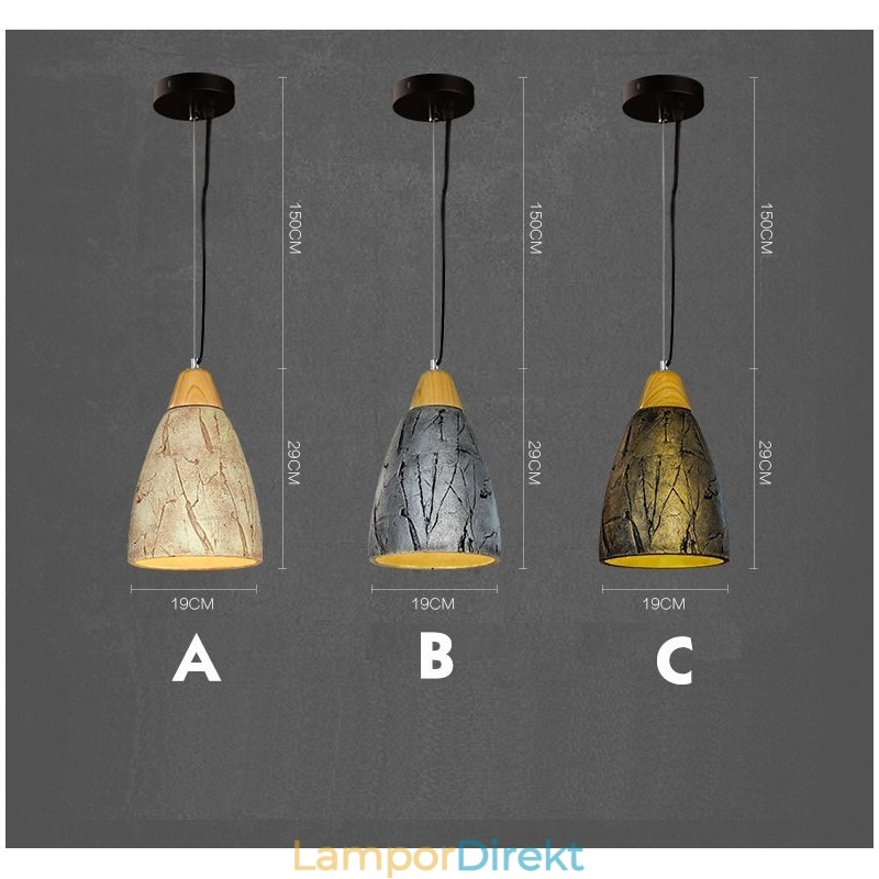 1 Light Cement Modern Contemporary Pendel Light Taklampa