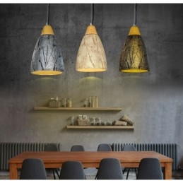 1 Light Cement Modern Contemporary Pendel Light Taklampa