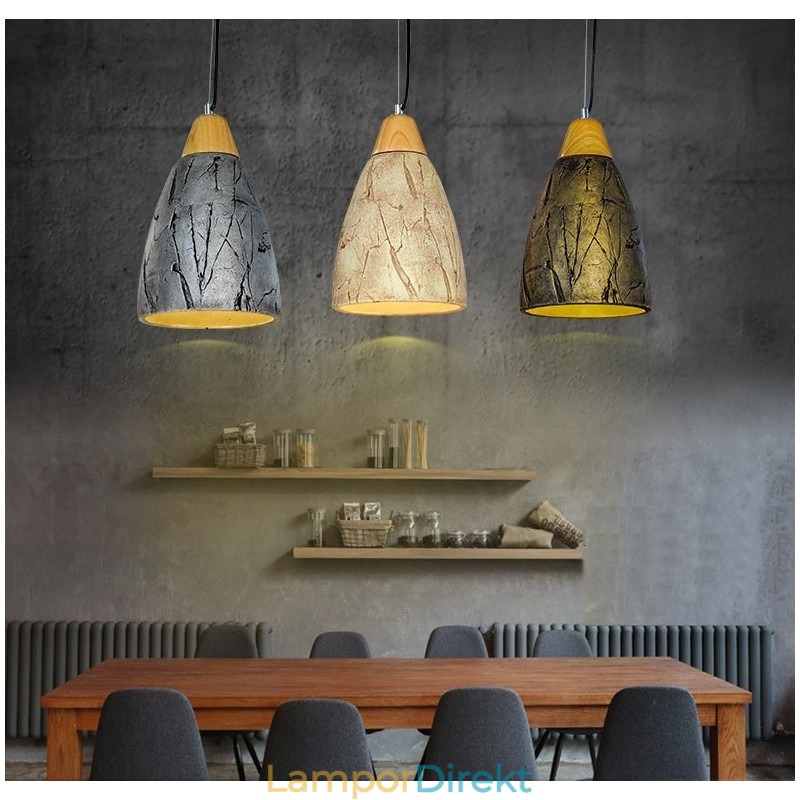 1 Light Cement Modern Contemporary Pendel Light Taklampa
