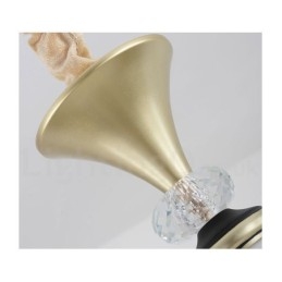 Modern Och Modern Retro Lyxig Kristallhängande Lampa Ljuskrona Med Glasskärm