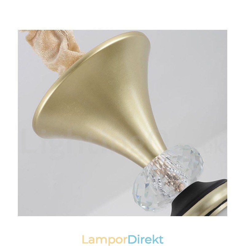 Modern Och Modern Retro Lyxig Kristallhängande Lampa Ljuskrona Med Glasskärm