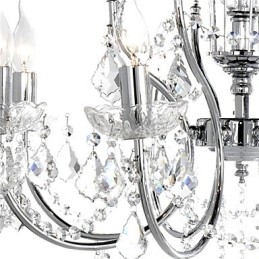 Elegant Kristallkrona Med 8 Lampor