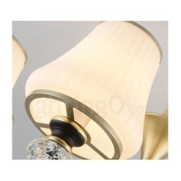 Modern Och Modern Retro Lyxig Kristallhängande Lampa Ljuskrona Med Glasskärm