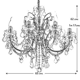 Elegant Kristallkrona Med 8 Lampor