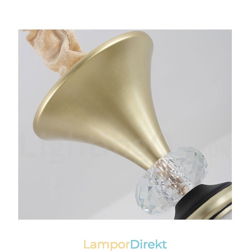 Modern Och Modern Retro Lyxig Kristallhängande Lampa Ljuskrona Med Glasskärm