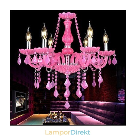 Kaffelampa Project Light Candle Crystal Hänglampa Rosa Kaffelampa Project Light Candle Crystal Hänglampa Rosa
