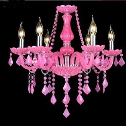 Kaffelampa Project Light Candle Crystal Hänglampa Rosa