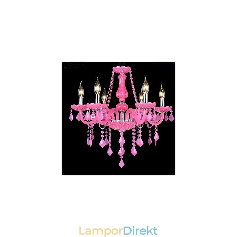Kaffelampa Project Light Candle Crystal Hänglampa Rosa