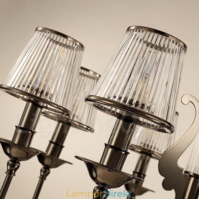 Modern Och Modern Ljuskrona I 15 Ljus Stål Med Skärm I Akryl