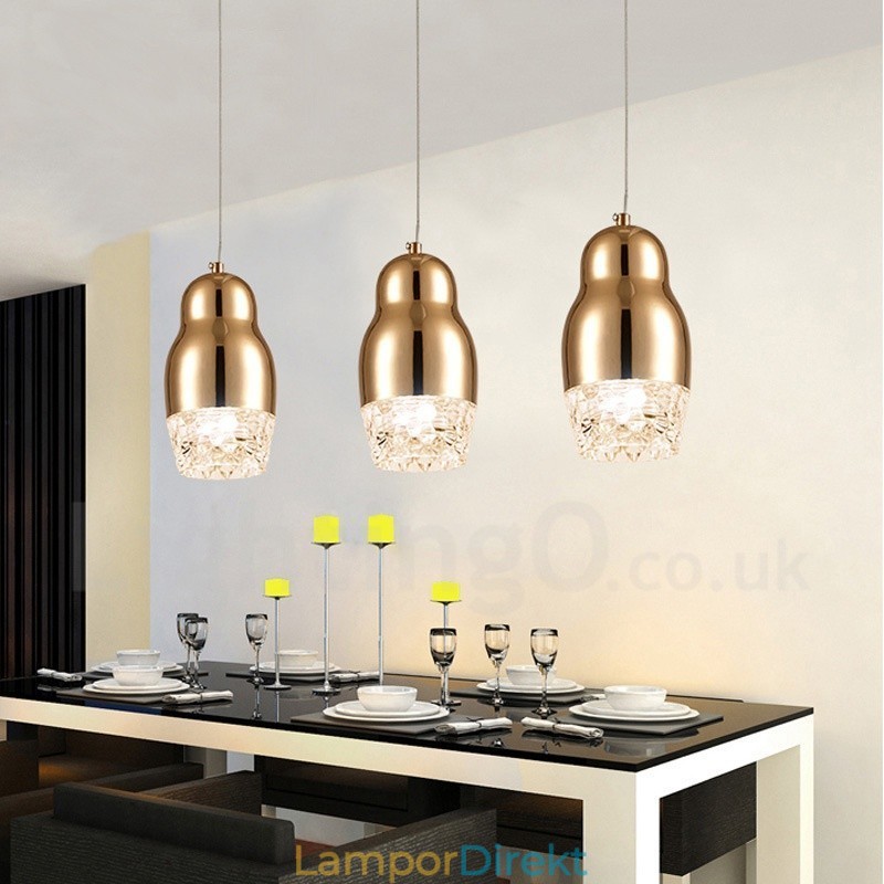 Modern Contemporary 1 Ljus Aluminiumlegering Taklampa Med Akrylskärm