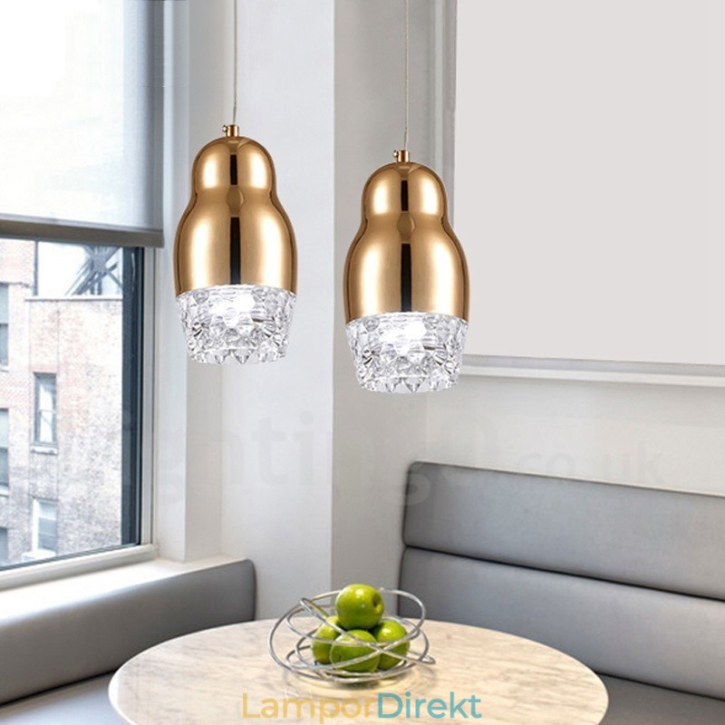 Modern Contemporary 1 Ljus Aluminiumlegering Taklampa Med Akrylskärm